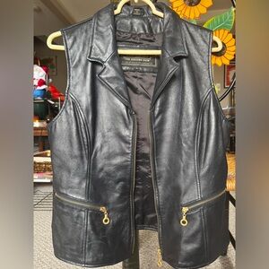 Vintage Black Rem Garson Leather Vest